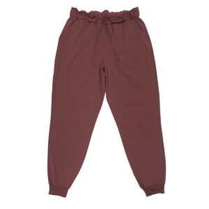 Lululemon Keep Moving Joggers Pants Women's Size 10 Maroon 27.5" Inseam
